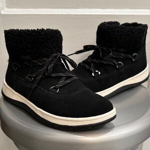 UGG Black and Cream Winter Boots